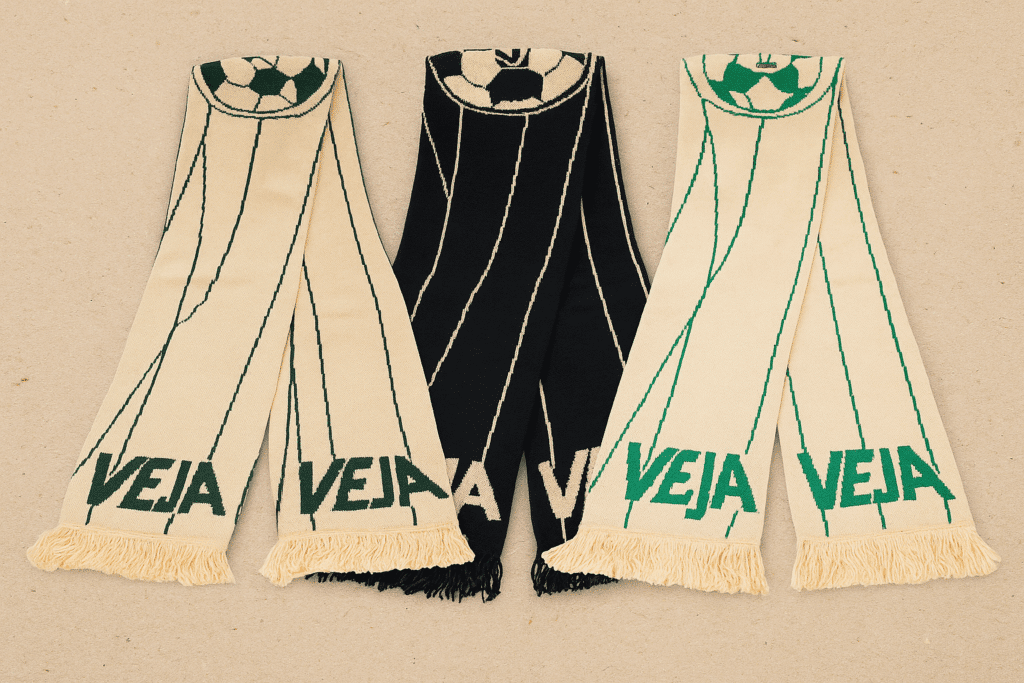 Eco-Friendly Custom Scarves for VEJA – Made in Europe from Recycled Cotton